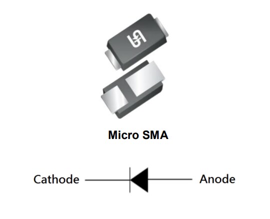 Location Circuit - Taiwan Semiconductor RS1xM Fast Recovery Surface Mount Rectifiers